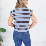 Victoria Light Blue Stripe Sweater Entro