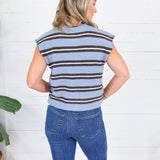 Victoria Light Blue Stripe Sweater Entro