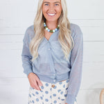 Vintage Blue Ultra Lightweight Cardigan