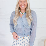 Vintage Blue Ultra Lightweight Cardigan