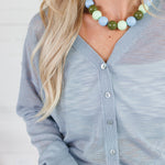 Vintage Blue Ultra Lightweight Cardigan