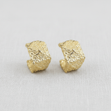 Vintage Hammered Texture C-Hoop Earrings - A3 Accessories - Jewelry - Earrings - Clover + Bee