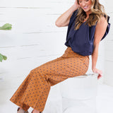 Virginia Cinnamon Dot Wide Leg Pants Entro