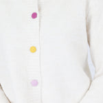 Wagner Cream + Colored Buttons Cardigan Compania Fantastica