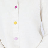 Wagner Cream + Colored Buttons Cardigan Compania Fantastica