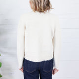 Wagner Cream + Colored Buttons Cardigan Compania Fantastica