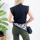 Waldorf Black High Neck Fine Knit Top Glam