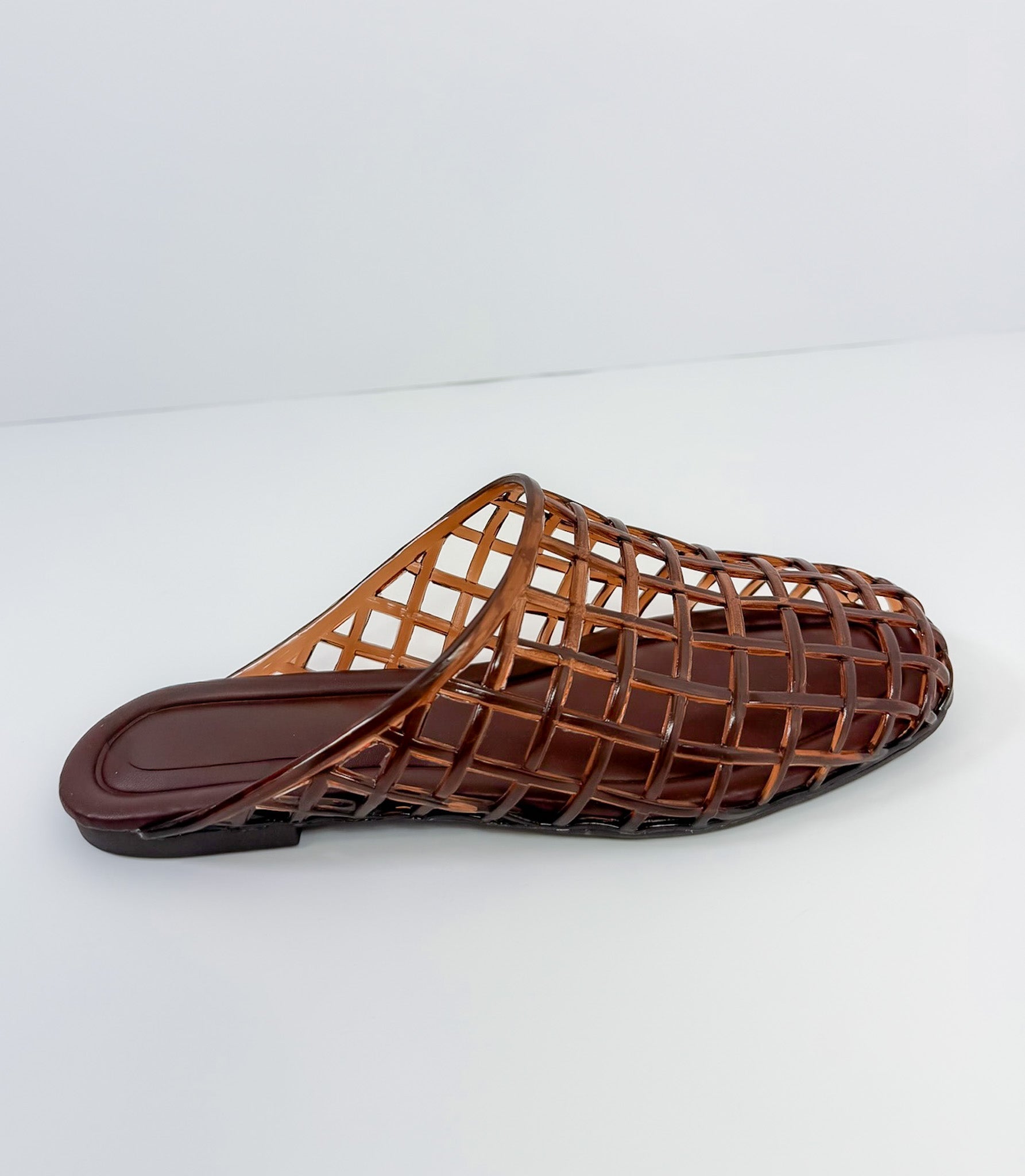 Wayne Tortoise Lucite Slide Sandal