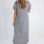 Wendy Black + Ecru Gingham Maxi Shirt Dress Entro