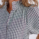 Wendy Black + Ecru Gingham Maxi Shirt Dress Entro
