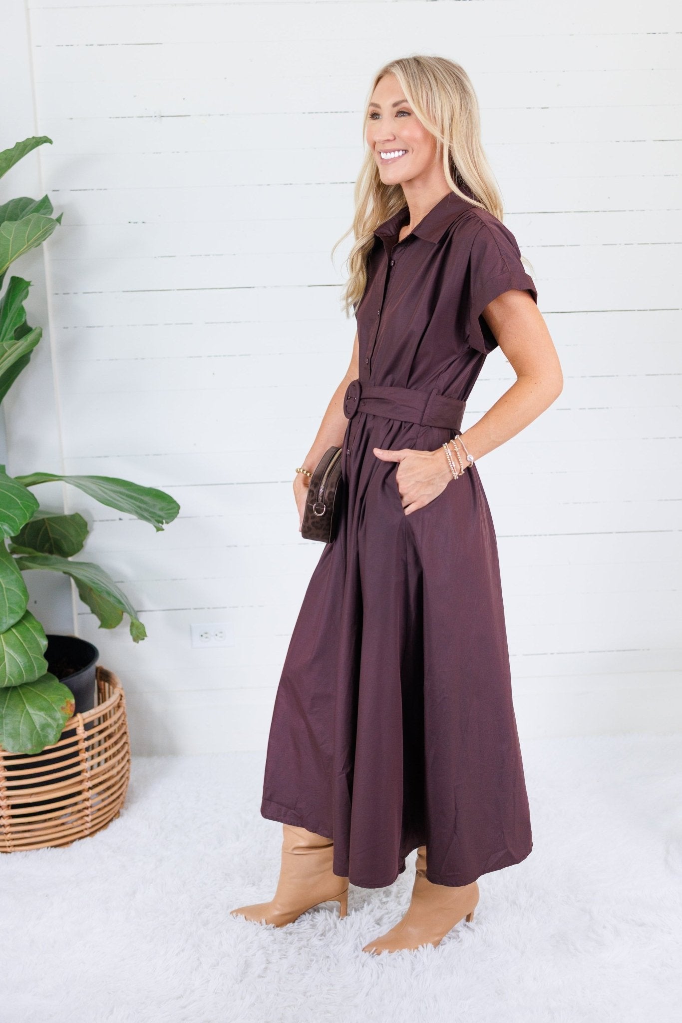 Wilder Chocolate Brown Maxi Dress Entro