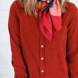 Wilson Clay Corduroy Button Down Midi Dress LA Society