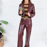 Windsor Wine Pleather Pants Lucy Paris