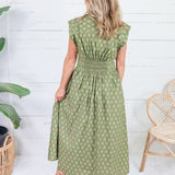 Xonnie Olive + Orange Floral Dress