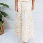 Yasmin Honey Drops Smocked Waist Skirt Adrienne