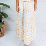 Yasmin Honey Drops Smocked Waist Skirt Adrienne