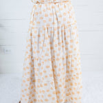 Yasmin Honey Drops Smocked Waist Skirt Adrienne