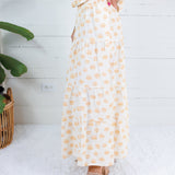 Yasmin Honey Drops Smocked Waist Skirt Adrienne