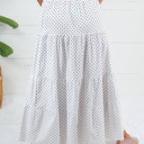 Yasmin Polka Noir Smocked Waist Skirt Adrienne