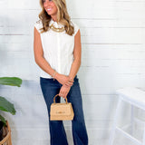 Yennti Ivory Sleeveless Button Top MOD REF 