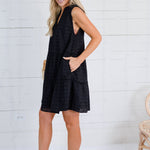 Zara Black Eyelet Mini Dress Elan