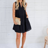 Zara Black Eyelet Mini Dress Elan