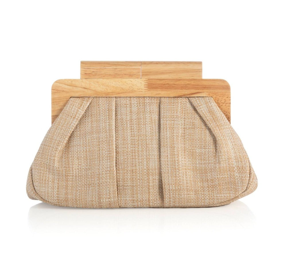 Alessa Natural Woven Clutch | Clover and Bee